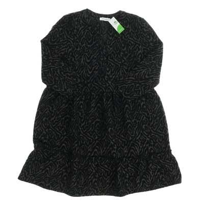 Flowers fekete egész ruha