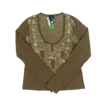 JustCavalli barna hosszú ujjú felső