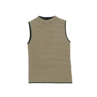 Comma barna finomkötött ujjatlan felső