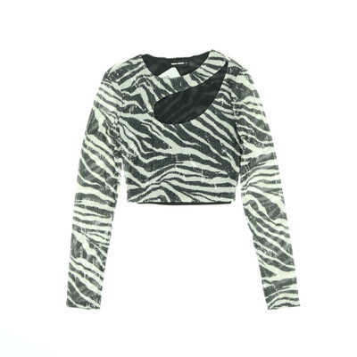 Tally Weijl fekete/fehér flitteres felső