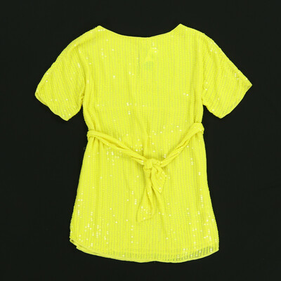 River Island sárga flitteres rövid ujjú blúz