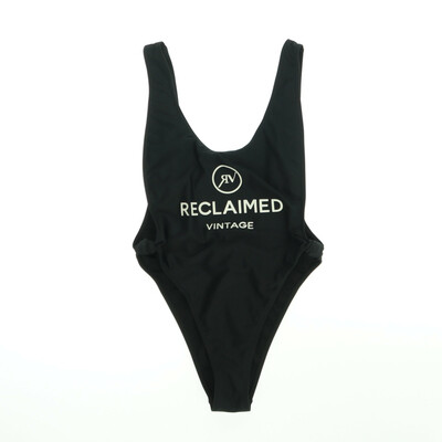 Reclaimed Vintage fekete egyberészes fürdőruha