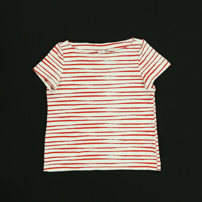Madeleine piros/fehér rövid ujjú felső