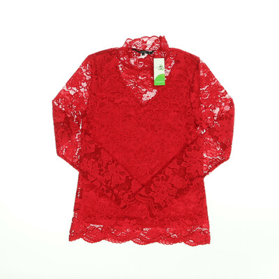 Vero Moda piros csipke blúz