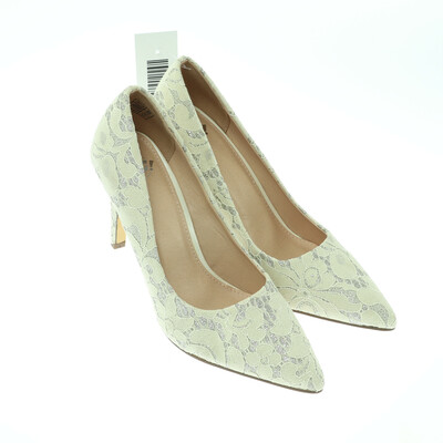 OMG! bézs/ezüst magassarkú cipő