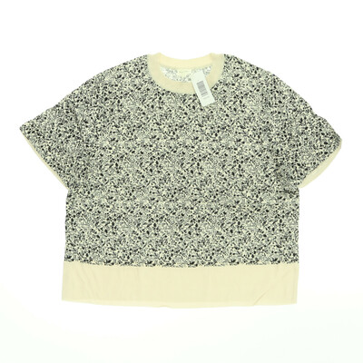 Part Two fekete/bézs rövid ujjú felső