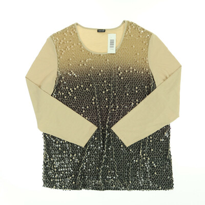 Gerry Weber bézs flitteres hosszú ujjú felső