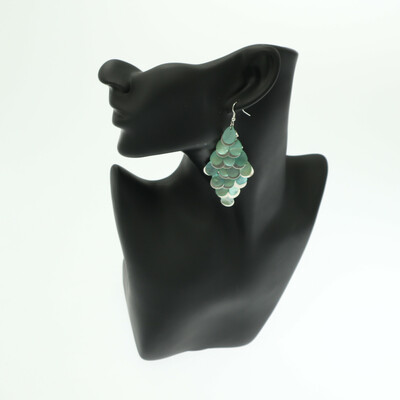 Orsay zöld/ezüst fülbevaló