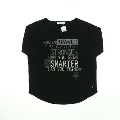 Monari fekete félhosszú ujjú felső