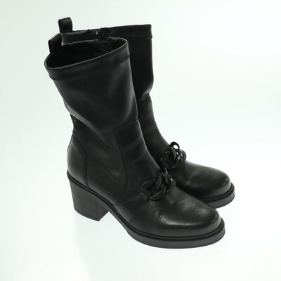 Lazzarini fekete magassarkú bokacsizma