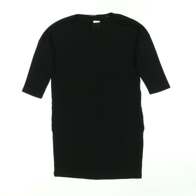 Opus fekete , két oldalt zsebes ruha