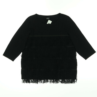 Madeleine fekete félhosszú ujjú felső