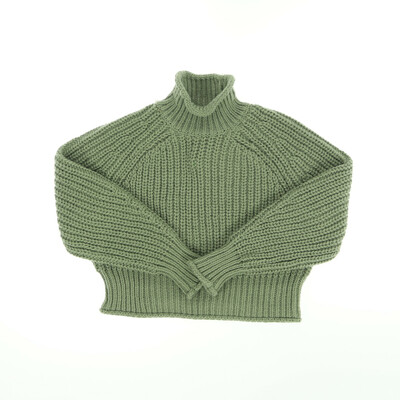 H&M zöld kötött pulóver