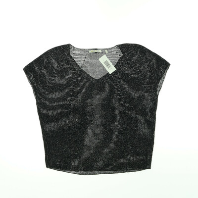 Rich & Royal fekete finomkötött rövid ujjú felső