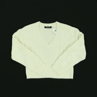 Fishbone Sister fehér kötött pulóver