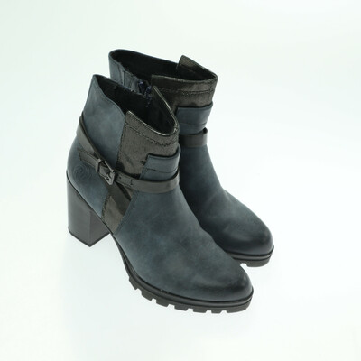 Marco Tozzi kék magassarkú bokacsizma