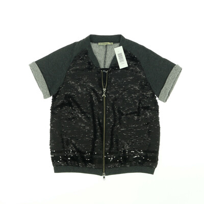 Patrizia Pepe fekete/szürke flitteres felső