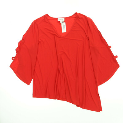 Joseph Ribkoff piros félhosszú ujjú felső