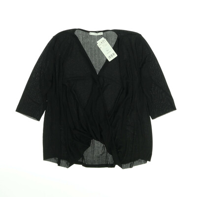 Mango fekete félhosszú ujjú blúz