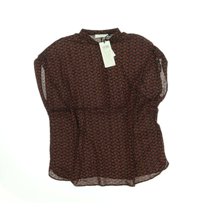 Gerry Weber barna/fekete rövid ujjú blúz