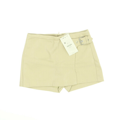 Bershka bézs műbőr nadrágszoknya