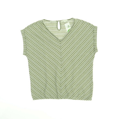 Tom Tailor zöld/fehér rövid ujjú felső