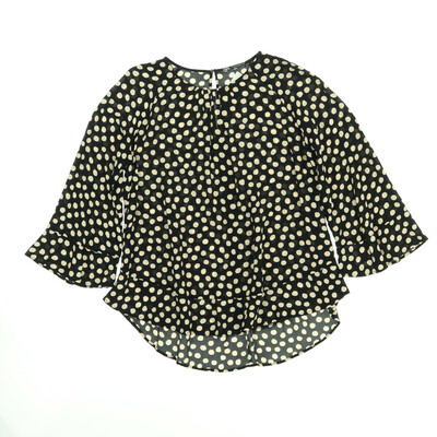 Zara fekete/bézs blúz