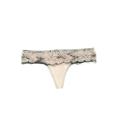 Wolford rózsaszín/fekete tanga