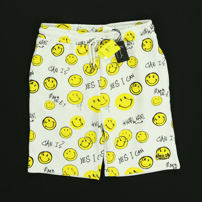 Smiley fehér/sárga rövidnadrág