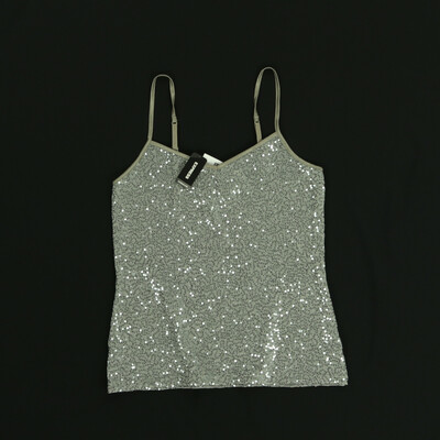 Express szürke flitteres pántos felső