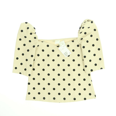 H&M bézs rövid ujjú blúz