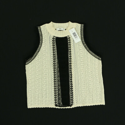 Mango bézs/fekete ujjatlan felső