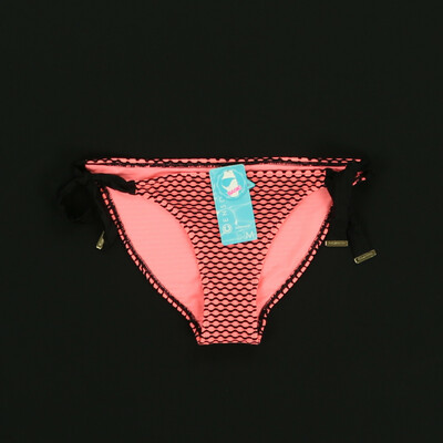 Censored neon rózsaszín/fekete bikini alsó