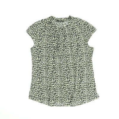 Comma fekete/bézs rövid ujjú blúz