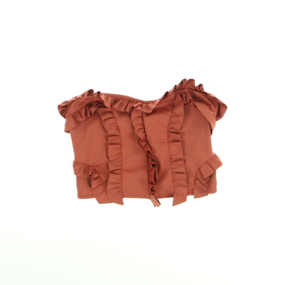 Bershka sötét mályva crop top