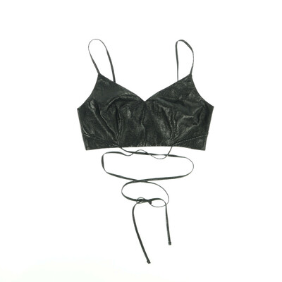 River Island fekete pántos crop top