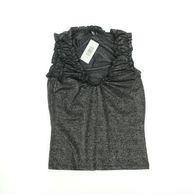 Only fekete/ezüst ujjatlan felső