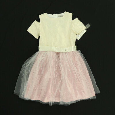 Une Hautre Couture rózsaszín/bézs alkalmi ruha