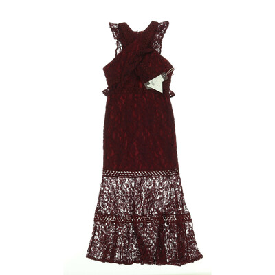 Love Triangle bordó ruha