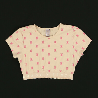 Savage Fenty rózsaszín crop póló