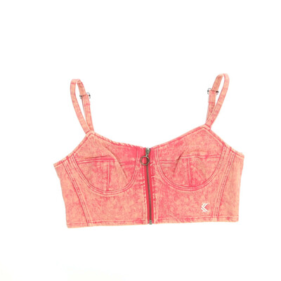 Karl Kani rózsaszín pántos crop top