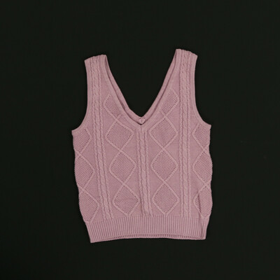 Even & ODD lila kötött ujjatlan felső