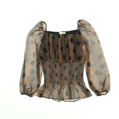 Sateen barna/fekete blúz