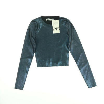 Zara kék hosszú ujjú felső