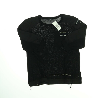 Monari fekete félhosszú ujjú felső