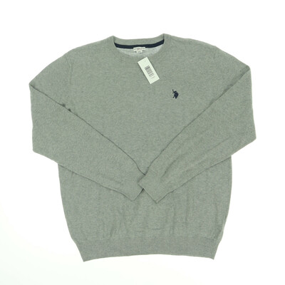 U.S. Polo Assn. szürke finomkötött pulóver