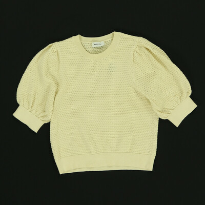 Modström bézs finomkötött rövid ujjú felső