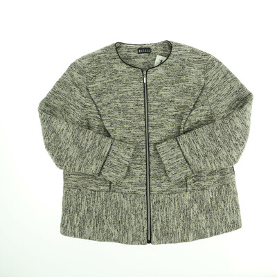 C&A fekete/fehér cipzáros blézer