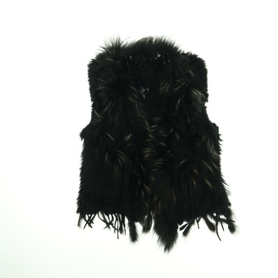 C&A fekete szőrme mellény