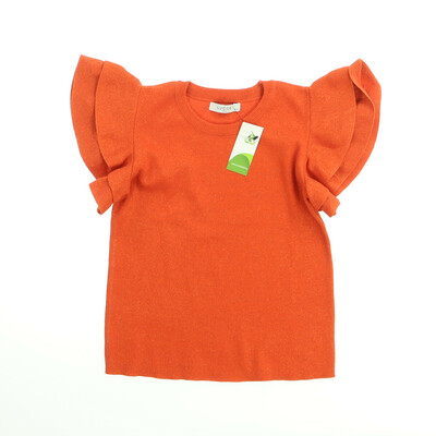 Lucce narancssárga finomkötött rövid ujjú felső